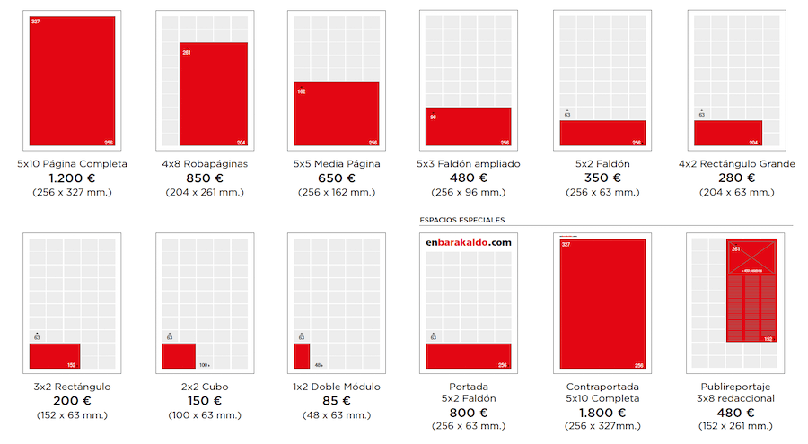 Tarifas periódico Barakaldo