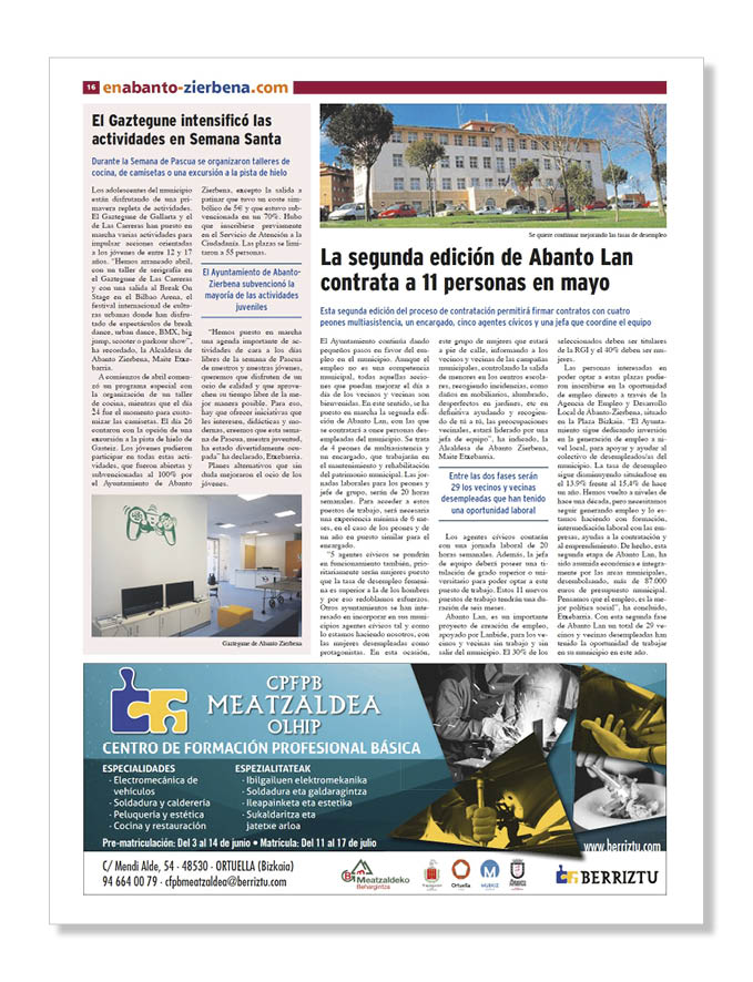 Publicidad Centros Formativos CIFP Meatzaldea