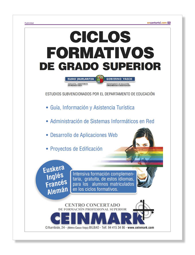 Publicidad Centros Formativos Ceinmark