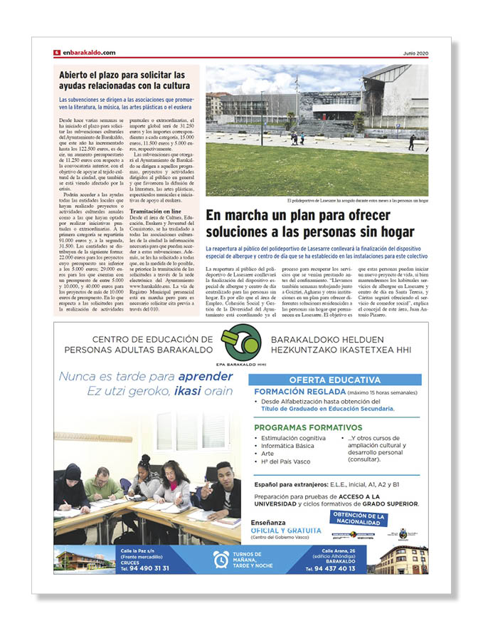 Publicidad Centros Formativos EPA Barakaldo