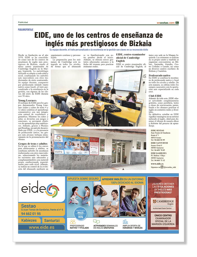 Publicidad Centros Formativos Eide