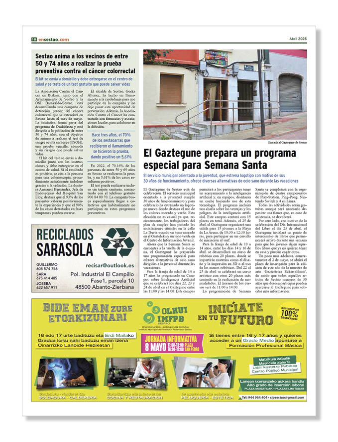 Publicidad Centros Formativos IMFPB Sestao