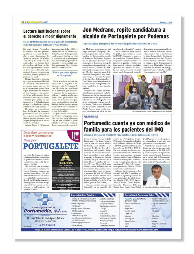 Publicidad Centros Sanitarios Centro Policlinico Portumedic