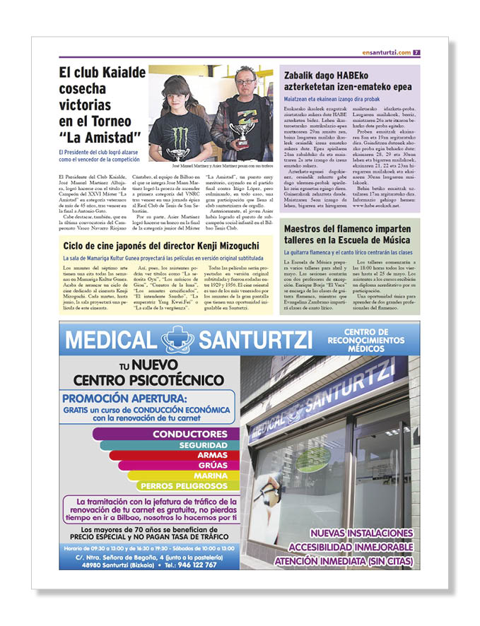 Publicidad Centros Sanitarios Medical Santurtzi