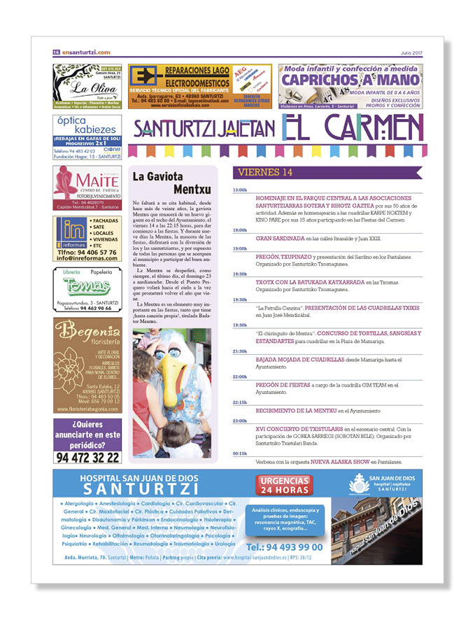 Publicidad Centros Sanitarios Optica Kabiezes