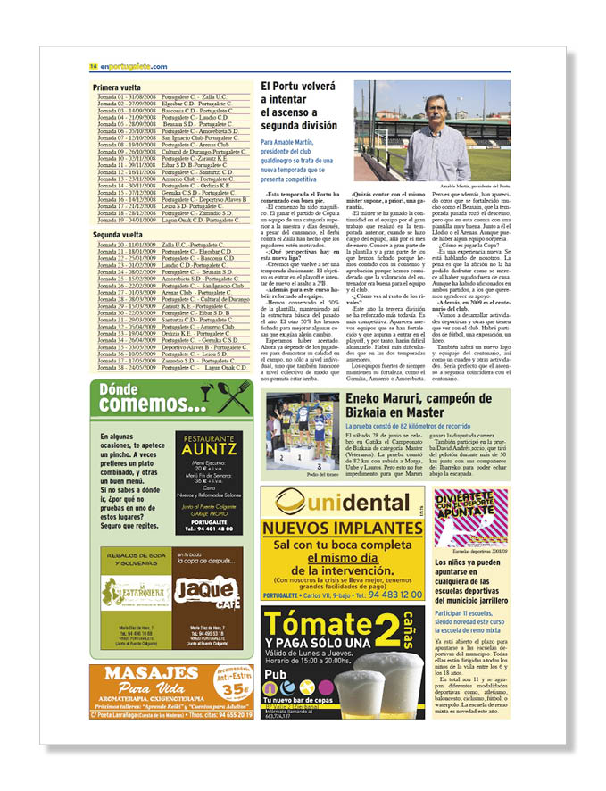 Publicidad Centros Sanitarios Unidental Portugalete