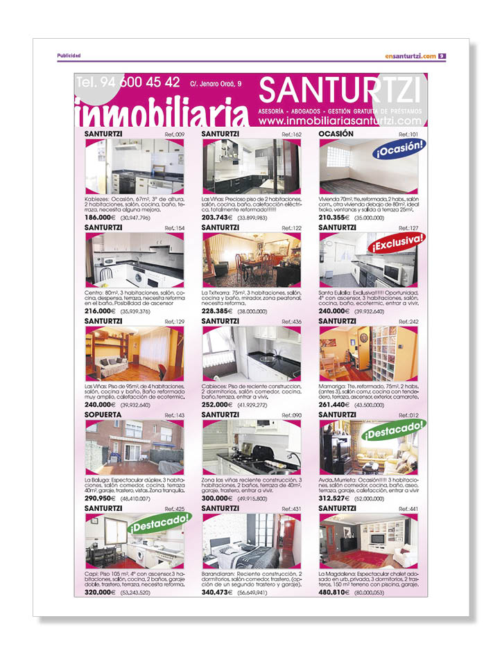 Publicidad Promociones Inmobiliarias Inmobiliaria Santurtzi
